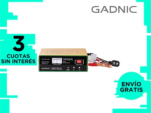 Cargador Automático de Batería Gadnic para Vehículos Tensión 6V 12V