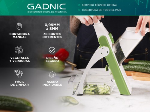 Cortador de Verduras Multifuncional Gadnic C6G Ajuste de Espesor