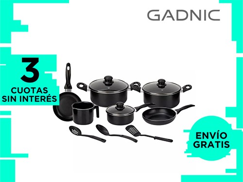 Juegos de 12 Utensilios de Cocina Gadnic KO2 Cuchara Espátula Ollas y