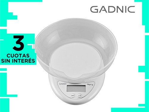 Balanza De Cocina Gadnic G11 1gr a 10Kg Digital