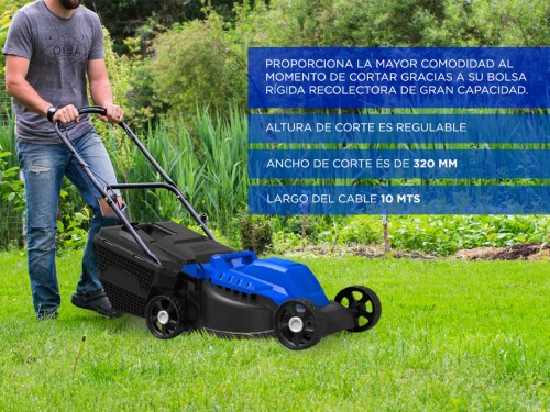 Cortadora de Pasto Gadnic Mower 1300 1200w 30Lts 220v