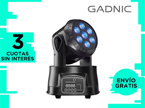 Cabezal Movil Gadnic DJ-P55RTY 7 Led Robótico