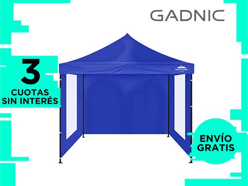 Gazebo Gadnic 3X3-M Plegable 3x3 Reforzado Paredes con Ventana Ideal P