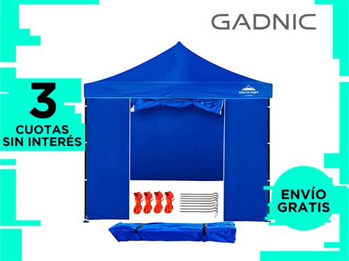 Gazebo Gadnic 3X3M-ZIP Plegable 3x3 Paredes Puerta Cierre Relámpago