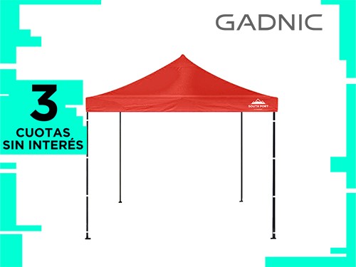 Gazebo Gadnic 3X3M-NR Plegable 3x3 Toldo Reforzado Estructura Metálica