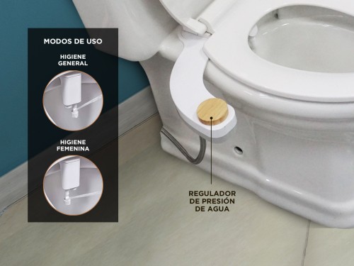 Bidet Para Inodoro Gadnic CleanSeat 200 Agua Fría 2 Boquillas