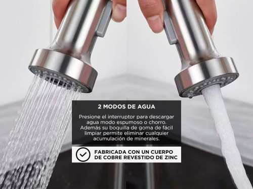 Griferia Extensible Para Cocina Gadnic Canilla Monocomando