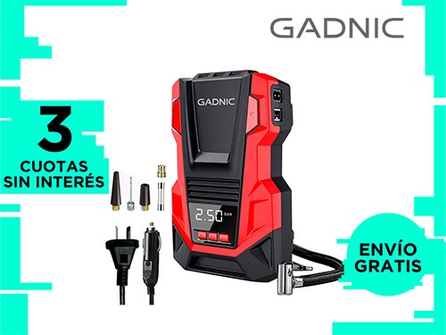 Compresor de aire Inflador Gadnic Portatil 12V/220V