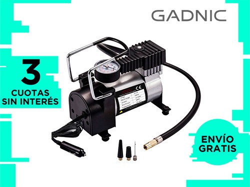 Compresor Para Auto 12v 150psi 35lt/min Portátil Con Manometro Incluye