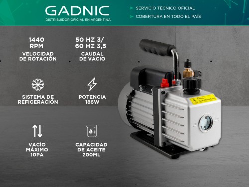 Bomba Compacta de Vacío Gadnic Una Etapa