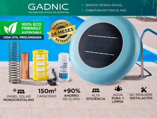 Ionizador Solar Gadnic IH2O Pro Antisarro Sustentable 150000Lts