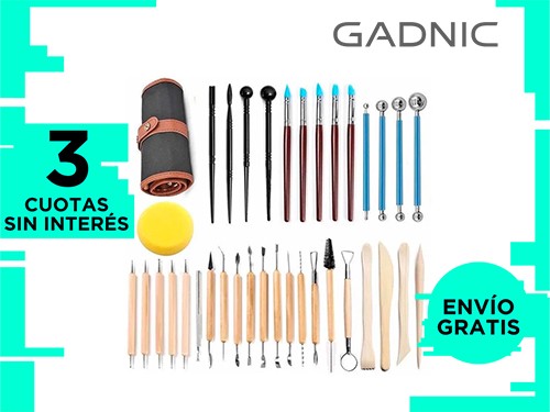 Set Herramientas de Arcilla 36 Piezas Gadnic STQY16 Alfarería Para Arc