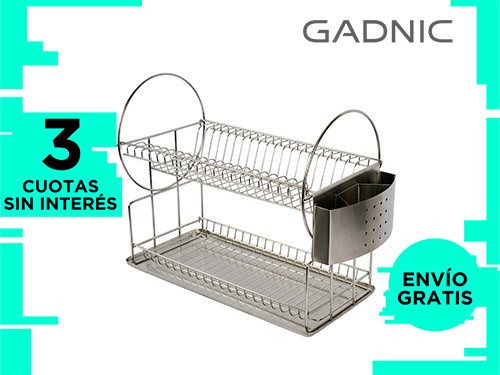 Secador de Platos Gadnic SEC08 Acero Inoxidable Moderno