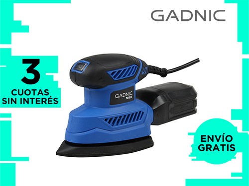 Lijadora Electrica Gadnic + 5 Hojas de Lija 130w 1300 rpm