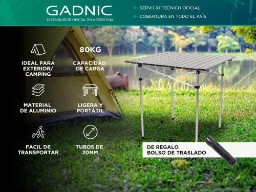 Mesa Camping Gadnic Plegable Metalica