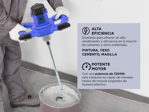 Mezclador Eléctrico Gadnic Para Pintura y Cemento