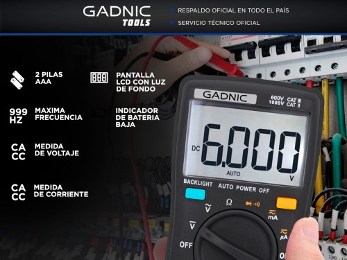 Multimetro Digital Gadnic MT-980 Profesional