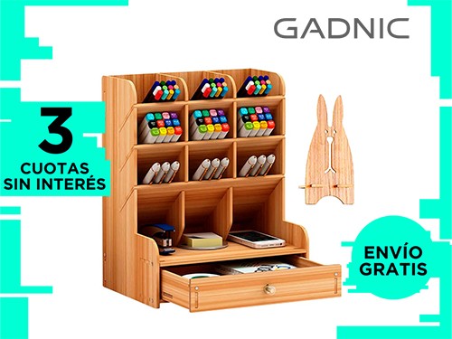 Organizador de Escritorio Con Cajonera Gadnic