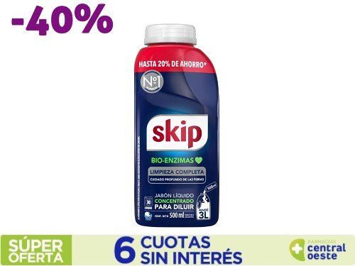 Jabon Liquido Skip Para Diluir con Bio Enzimas x500ml