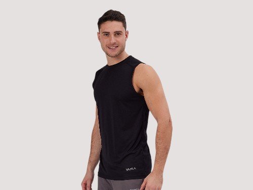 Musculosa Running Negro Hombre