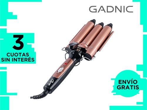 Buclera De Pelo Gadnic B3000 Rizador 3 Tubos 150W