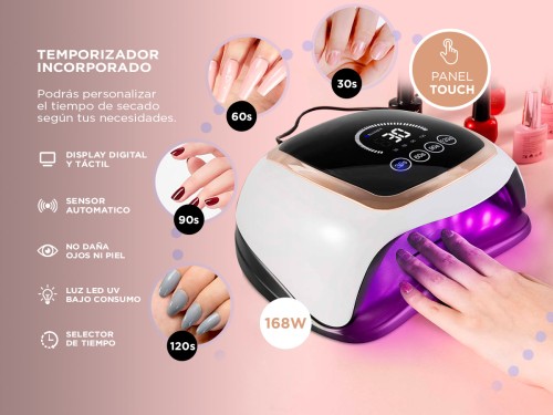 Cabina Para Uñas Gadnic Future V3 168w Uso Profesional Digital y Touch