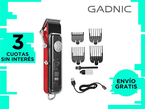 Cortadora de Pelo Gadnic Para Pelo Recargable Rojo