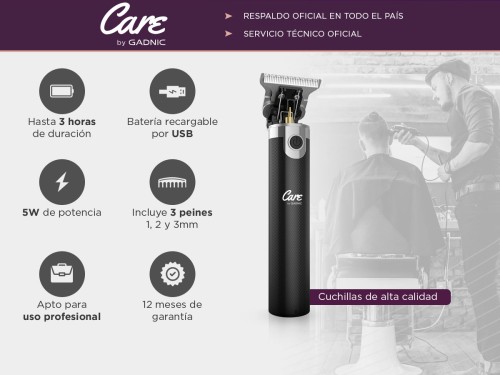 Cortadora De Pelo Profesional Gadnic CP140 Ergonómica