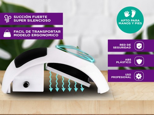 Extractor De Polvo Para Uñas Gadnic VACCPLUS 80W Uso Profesional