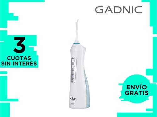 Irrigador Bucal Gadnic 100psi 200ml 3 Velocidades Inalámbrico 4 Boquil