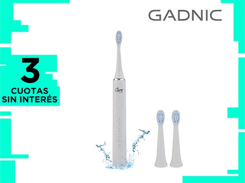 Cepillo Dental Eléctrico Gadnic Flush Recargable 2 Repuestos