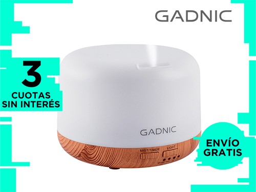 Difusor Gadnic Bamboo Humidificador Ultrasónico 300ml 20hs 7 Colores