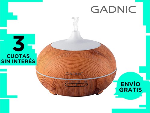 Difusor Gadnic Plus Humidificador Ultrasónico 300ml 20hs 7 Colores