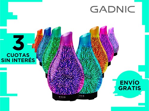 Difusor Aromático Ultrasónico Gadnic AL-UUQ Luz Fuegos Artificiales