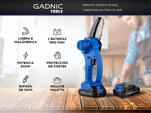 Mini Motosierra Gadnic MS2400 Recargable Inalámbrica