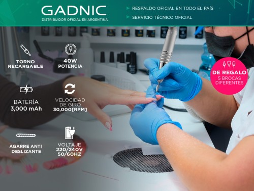 Torno Para Uñas Gadnic T103 Recargable