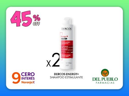 Combo Dercos Aminexil Shampoo Energizante Anticaída 2 unid x 200 ml