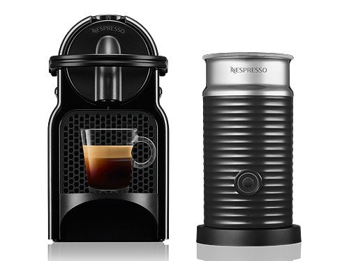 Cafetera Nespresso Essenza Inissia Negra + Espumador Aeroccino 3