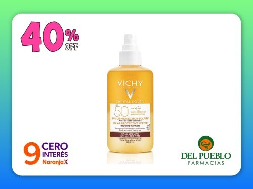 Agua Protectora Vichy Potenciadora de Bronceado Capital Soleil FPS50