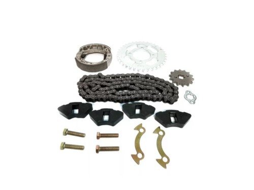 Kit Transmisión Moto 110 Completa rueda trasera Zapata Freno 6 Comp