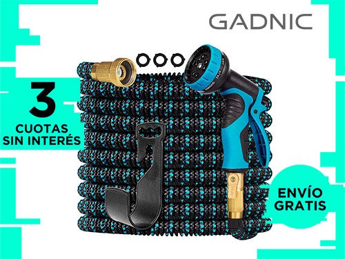 Pistola de Riego + Manguera Expansible Gadnic