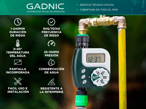 Temporizador De Riego Gadnic AT2000 Canilla Timer