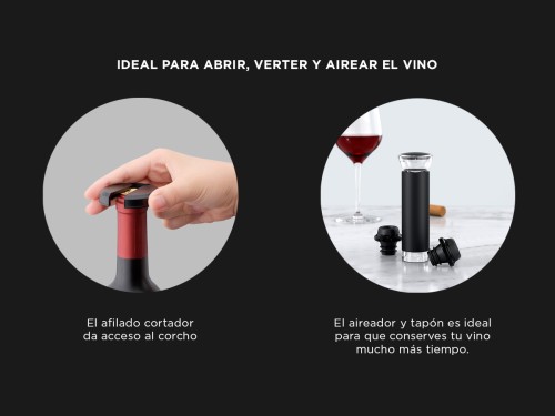 Set Para Vino Profesional Gadnic V8093 Abridor Vertedor Conservador