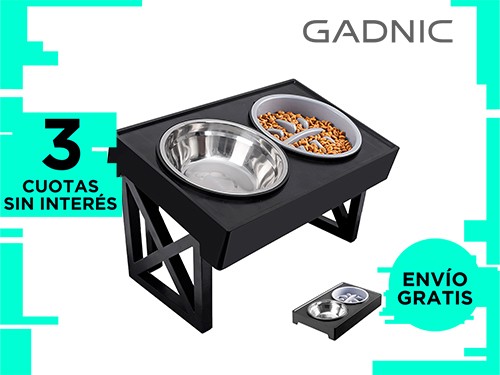 Cuenco Elevado Mueble para Mascotas Gadnic PET09 Platitos de Agua y Co