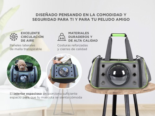 Bolso Transportador de Mascotas Gadnic con Cápsula Ventana 360