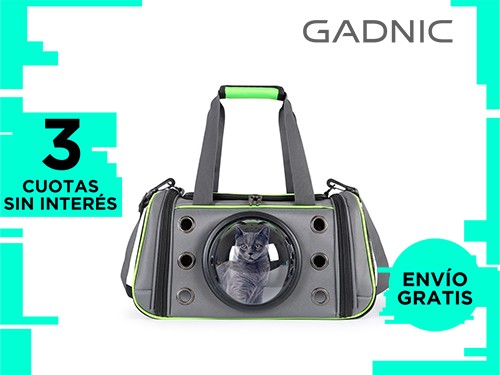 Bolso Transportador de Mascotas Gadnic con Cápsula Ventana 360