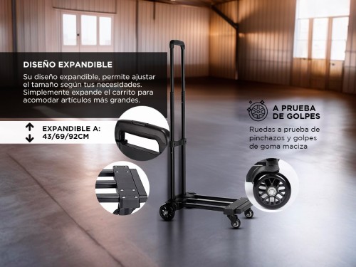 Carro Zorra Plegable Gadnic Con Extensible Capacidad 100 Kg Diablo De