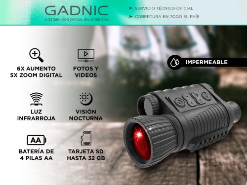 Visor Monocular Gadnic A106F Visión Nocturna Infrarrojo 6x