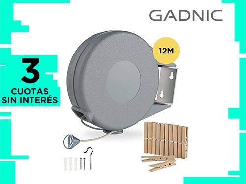 Tender Ropa Gadnic Tendedero Pared Extensible 12 mts