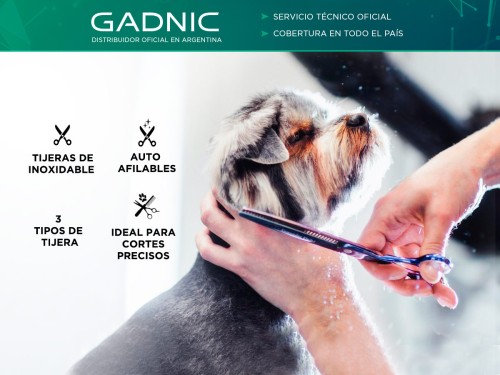 Tijeras Peluquería Canina Gadnic T-300S Profesionales + Estuche